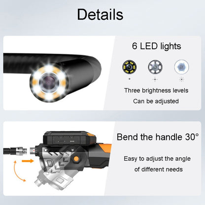 Teslong NTS300 5 Inch HD Large Screen Industrial Inspection Borescope Auto Repair Tools, Specification: 7.6mm-1M -  by Teslong | Online Shopping UK | buy2fix