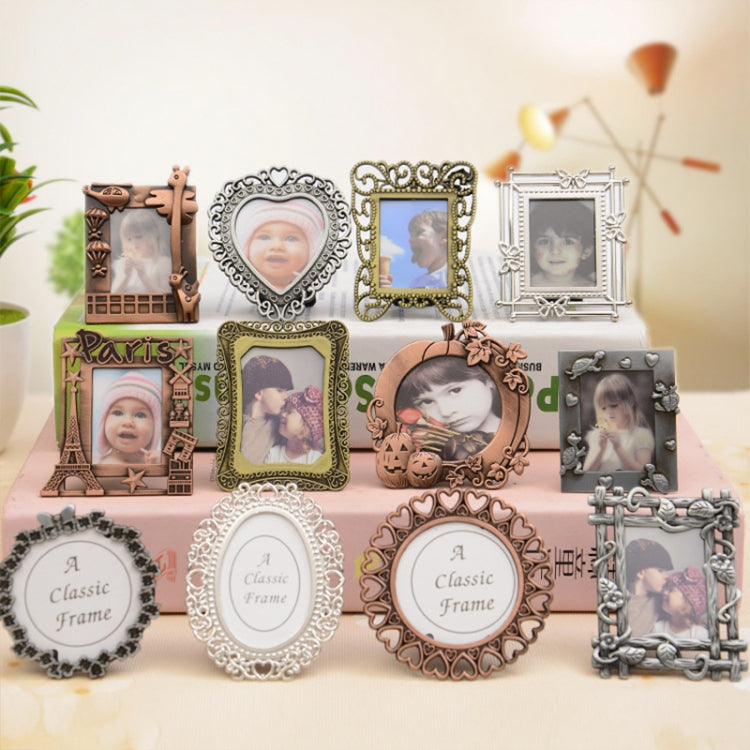 2 PCS Creative Metal Vintage Photo Frame(Love Round) - Home & Garden by buy2fix | Online Shopping UK | buy2fix