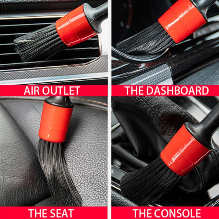 5 in 1 Car Detailing Brush Cleaning Natural Boar Hair Brushes Auto Detail Tools Products Wheels Dashboard,Random Color Delivery - In Car by buy2fix | Online Shopping UK | buy2fix