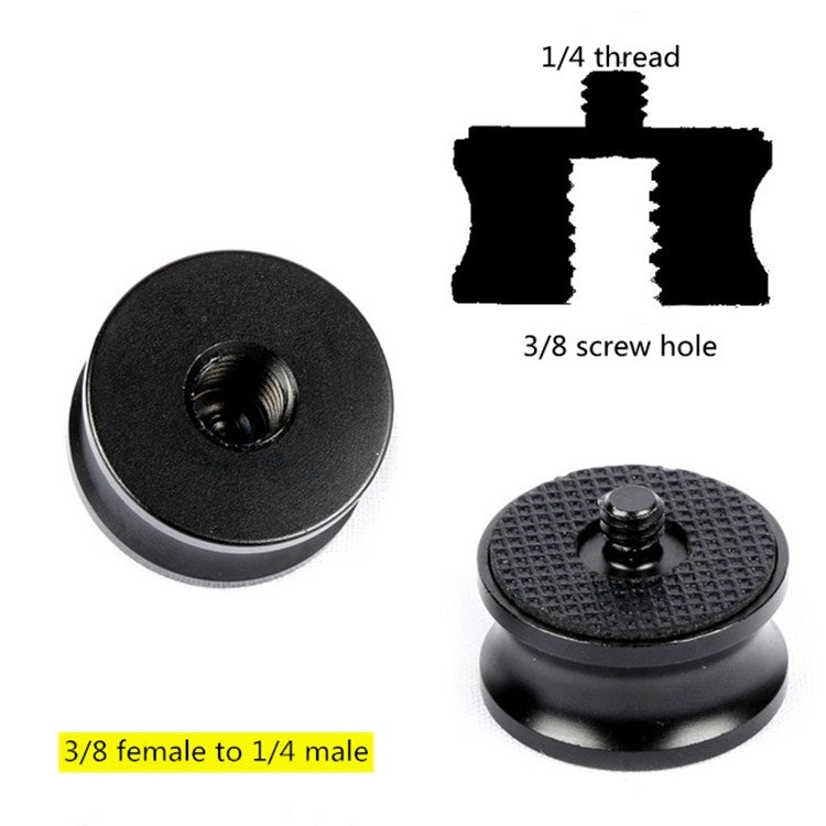 3 PCS 3/8 inch Female to 1/4 inch Male Screw Aluminum Alloy Adapter - Camera Accessories by BEXIN | Online Shopping UK | buy2fix