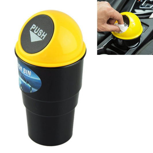 Universal Car Trash Bin Car Garbage Can Rubbish Dust Case Holder Bin Automobile Storage Bucket(Yellow) - Stowing Tidying by buy2fix | Online Shopping UK | buy2fix