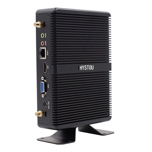 HYSTOU H2 Windows / Linux System Mini PC, Intel Core I5-7267U Dual Core Four Threads up to 3.50GHz, Support mSATA 3.0, 8GB RAM DDR3 + 256GB SSD (Black) - Computer & Networking by buy2fix | Online Shopping UK | buy2fix