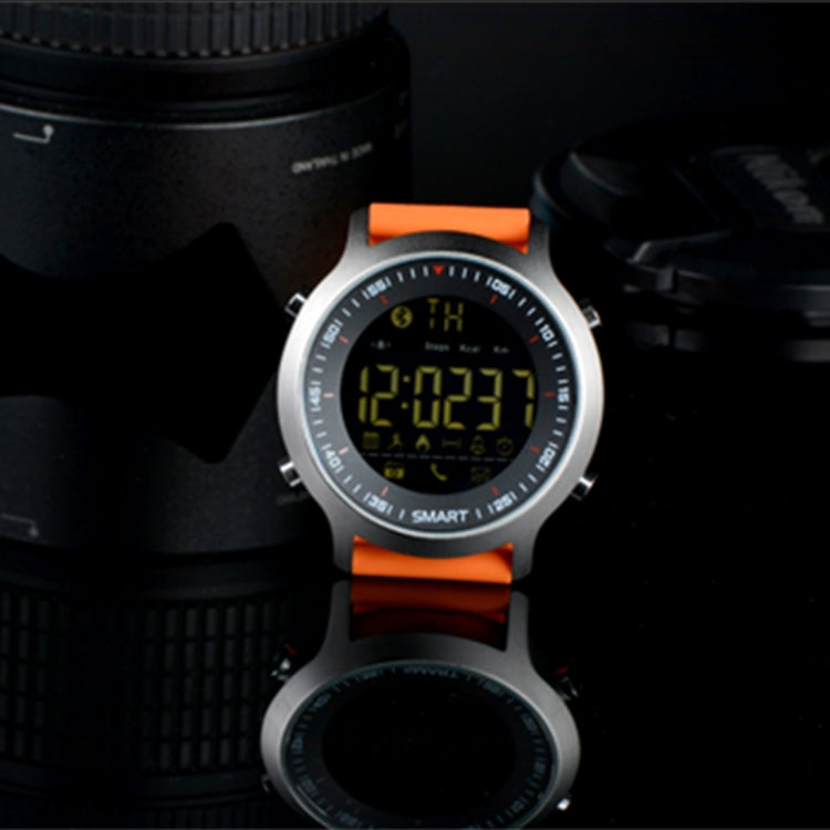 EX18 Smart Sports Watch FSTN Full View Screen Luminous Dial High Tensile TPU Strap, Support Steps Counting / Burned Calory / Calendar Date / Bluetooth 4.0 / Incoming Call Reminder / Low Battery Reminder(Orange) - Smart Wear by buy2fix | Online Shopping UK | buy2fix