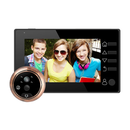 M4300D 4.3 inch TFT Color Display Screen 3.0MP Security Camera Video Smart Doorbell, Support TF Card (32GB Max) & Night Vision & Motion Detection (Black) - Security by buy2fix | Online Shopping UK | buy2fix