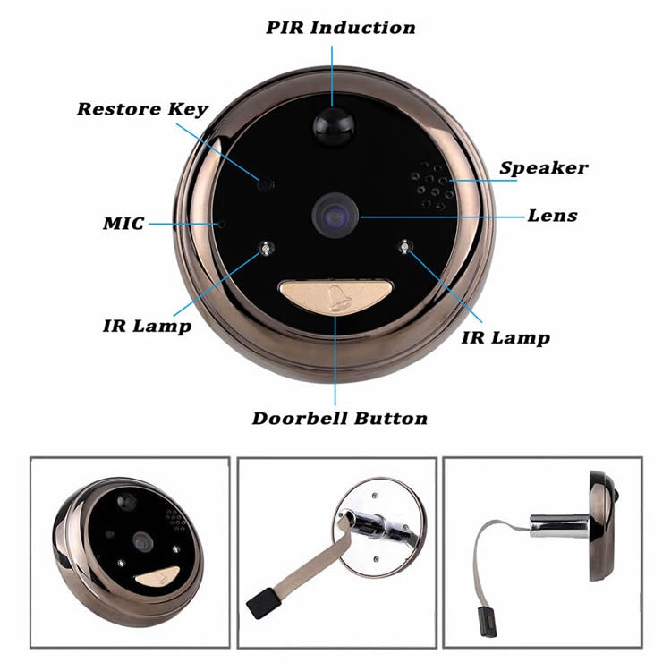 MA5 2.8 inch OLED Display Screen 1.0MP Security Camera Smart WiFi Video Doorbell, Support TF Card (32GB Max) - Security by buy2fix | Online Shopping UK | buy2fix