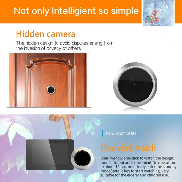 X1 4.3 inch Screen IP55 Waterproof Digital Door Viewer - Security by buy2fix | Online Shopping UK | buy2fix