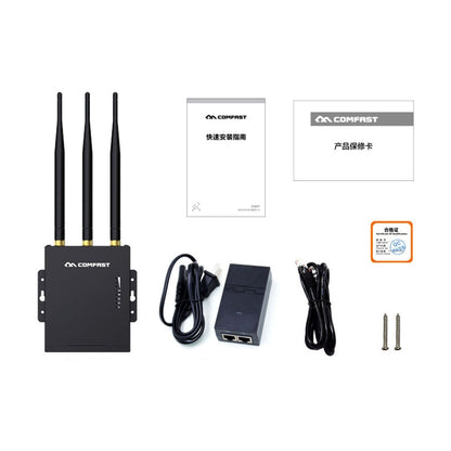 COMFAST CF-E7 300Mbps 4G Outdoor Waterproof Signal Amplifier Wireless Router Repeater WIFI Base Station with 3 Antennas - Wireless Routers by COMFAST | Online Shopping UK | buy2fix