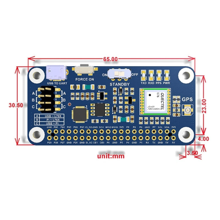 Waveshare L76X Multi-GNSS HAT for Raspberry Pi, GPS, BDS, QZSS - Modules Expansions Accessories by Waveshare | Online Shopping UK | buy2fix