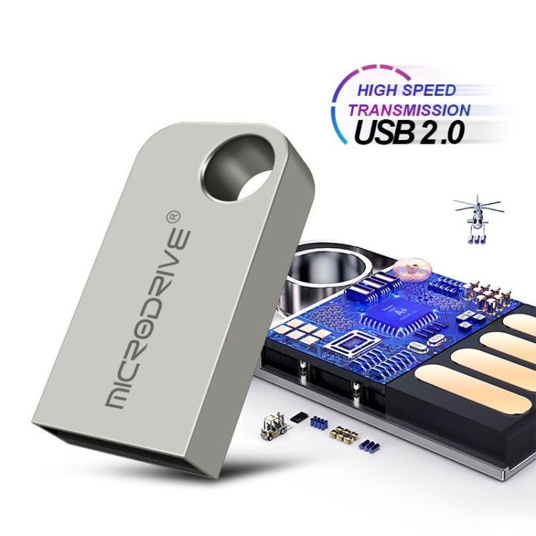 MicroDrive 4GB USB 2.0 Mini Semi-circular Metal U Disk - USB Flash Drives by MicroDrive | Online Shopping UK | buy2fix