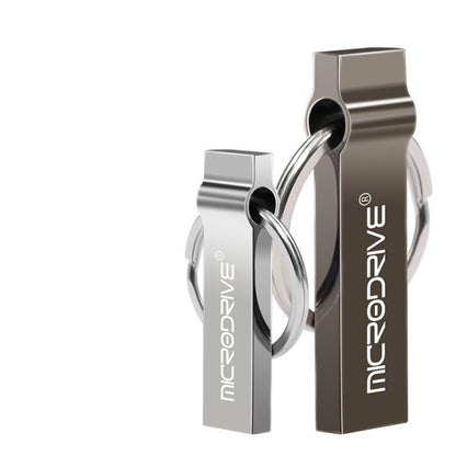 MicroDrive 16GB USB 2.0 Metal Keychain U Disk (Grey) - Computer & Networking by MicroDrive | Online Shopping UK | buy2fix