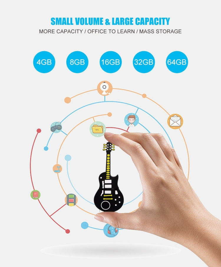 MicroDrive 16GB USB 2.0 Medium Violin U Disk - USB Flash Drives by MicroDrive | Online Shopping UK | buy2fix